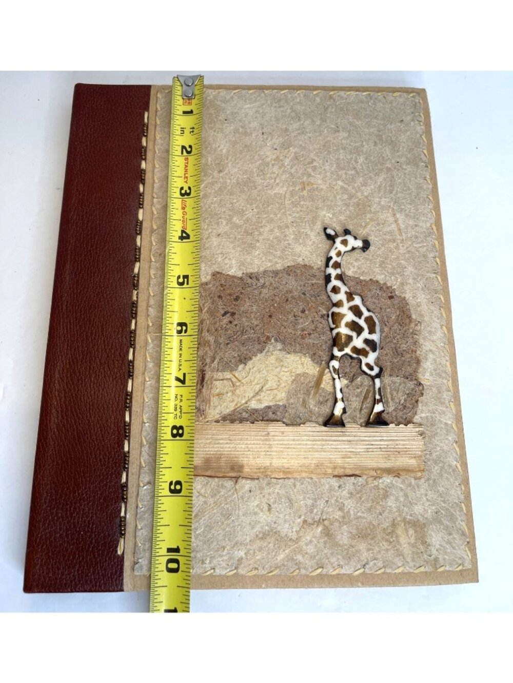 Handmade Africa Art Book Kenya Notebook Journal Giraffe Bead Pen Recycled Paper - Picture 7 of 10